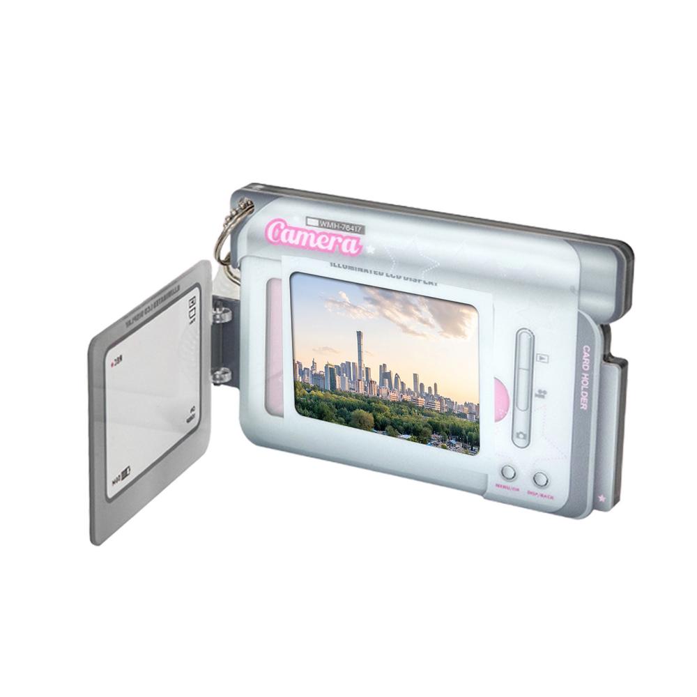 

3-inch Acrylic Kpop Photocard Holder Photo Frame Idol Photo Display Stand Photo Unique Design Card Protective Case рожевий