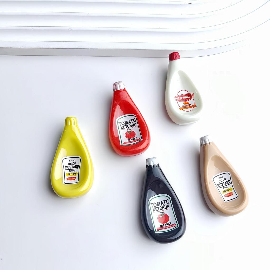 DIY Edible Mini Ketchup Bottle Magnets - Handmade Resin Ornaments & Toy Accessories