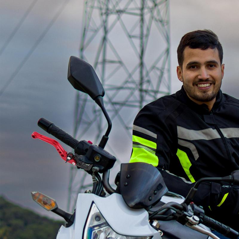 Brake And Clutch Levers 2 PCS Adjustable Motorcycle Clutch Brake Levers Motorcycle Scooter Brake Lever Moto Handle