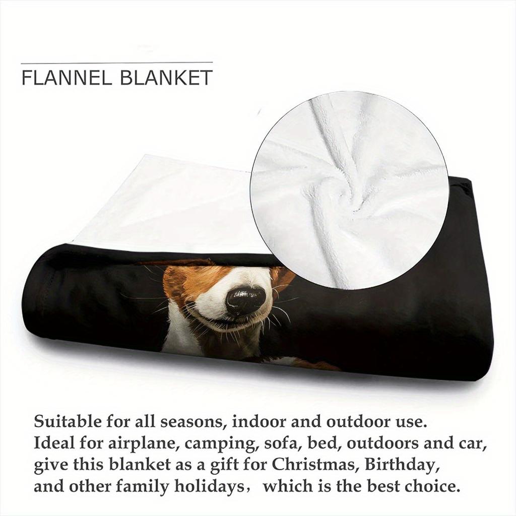 Jack Russell Terrier Fleece Blanket Two Dogs Print Throw Soft Warm All Season Bedding Home Decor Gift For Dog Lovers