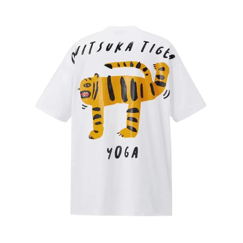 

25ss Summer Men s T-shirt Casual Cotton Oversized Short Sleeves Unisex Onitsuka Tiger Cartoon Women s Harajuku Funny T-Shirt Tee S