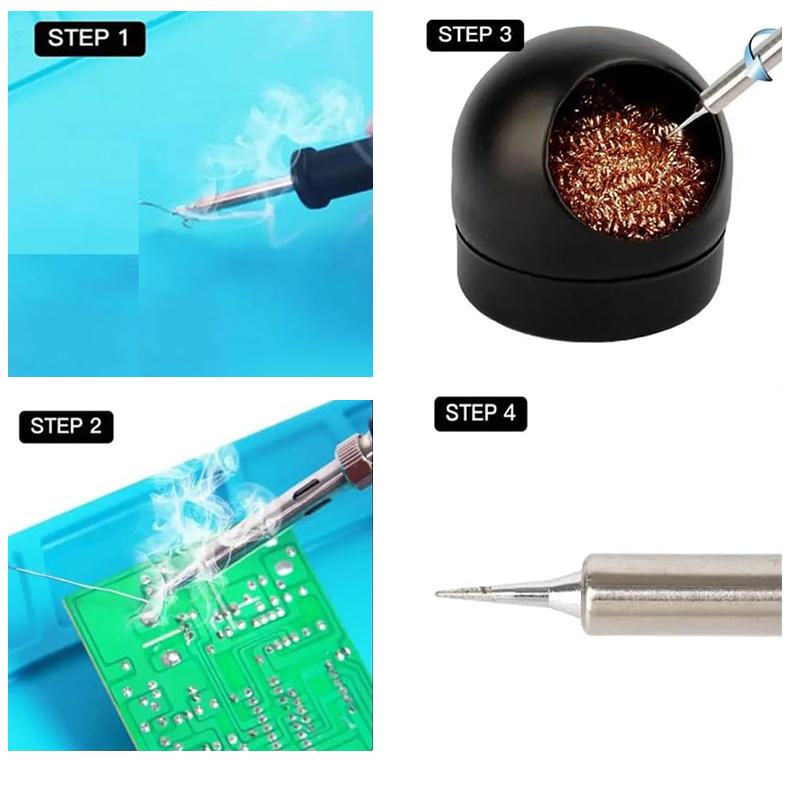 Lötkolbenspitzenreiniger-Kugel mit Ständer - Netzfilter Hochtemperatur-Entlöt- und Zinnentfernungswerkzeug zum Schweißen