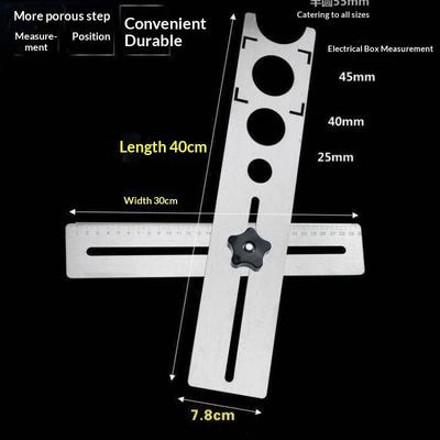Adjustable Tile Locator Precision Wall Marking Position Ruler Anti-scratch Ceramic Hole Cutter for Kitchen Wall Tile Laying Projects