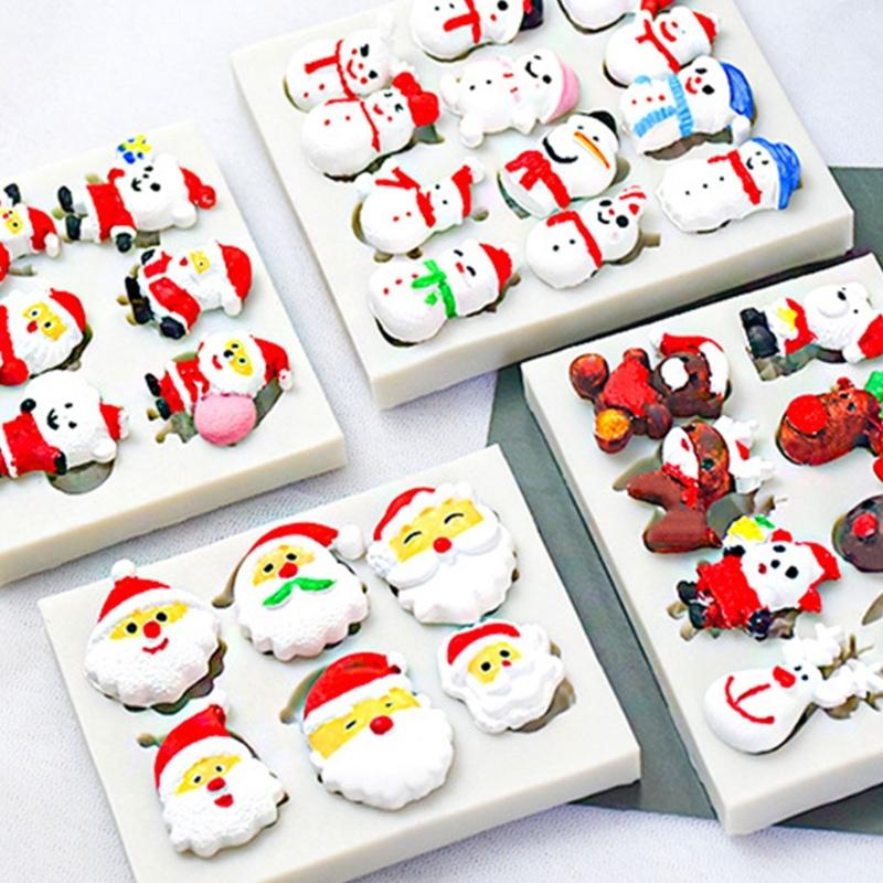 Chocolate Mold Christmas Series Silicone Material for Kitchen DIY Cookie Fondant