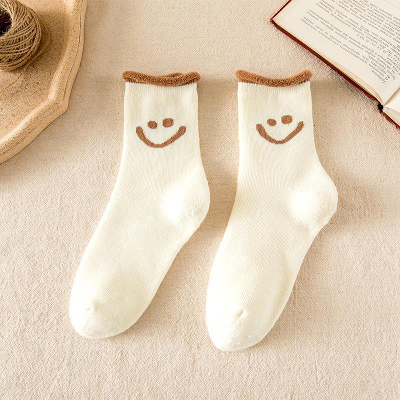 

Мужские зимние самосогревающиеся толстые махровые бархатные носки - теплые, устойчивые к холоду, уютные по-домашнему. Smiley face белый