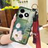 Soft case Fashion Phone Case For Tecno Spark20/KJ5 Lanyard Waterproof Ring Wrist Strap Back Cover Silicone Shockproof