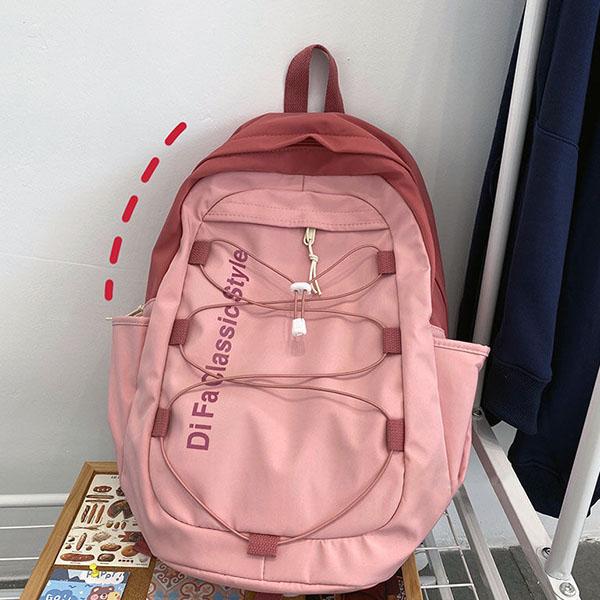 

Мужской и женский крутой школьный рюкзак в уличном стиле, простой студенческий рюкзак контрастного цвета, повседневный универсальный рюкзак большой вместимости 30*14*41cm