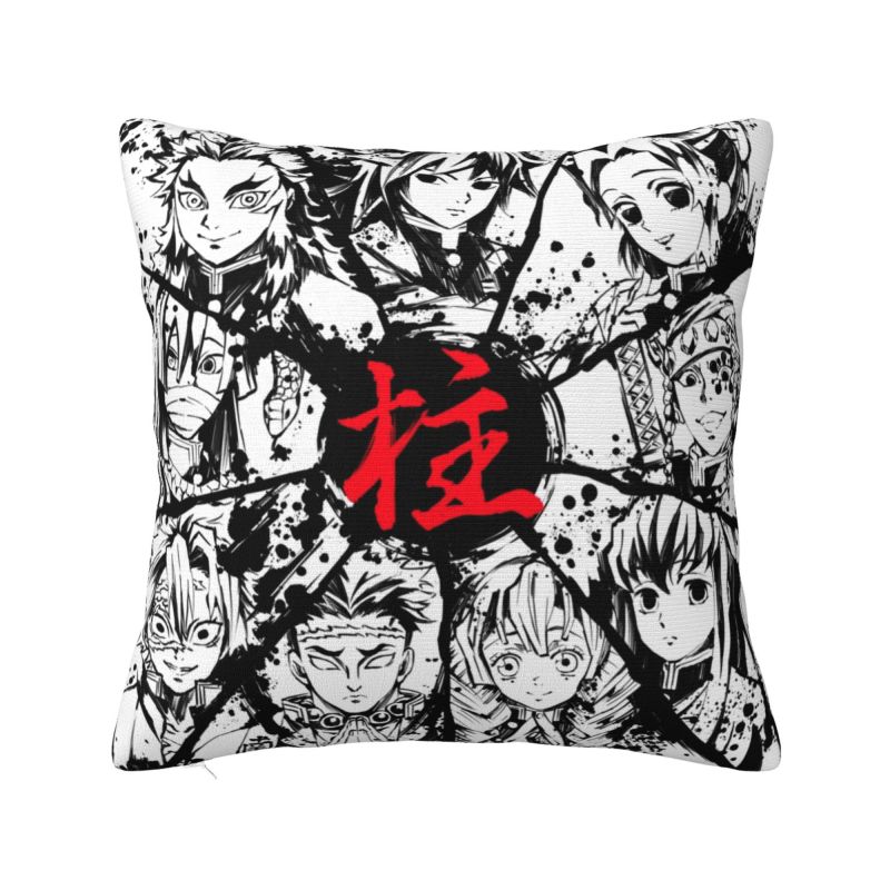 Custom Kimetsu No Yaiba Nezuko Cushion Cover 45x45cm Demon Slayer Anime Manga Soft Cute Pillow Cases