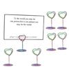 Set Of 10 Plated Memo Photo Note Clips Desktop Table Card Holders Note Organizers Set Heart Shaped Table Card Holders