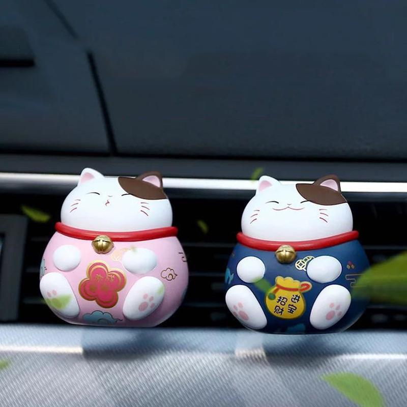 Lucky Cat Car Air Freshener Perfume Automobile Interior Perfume Clip Fragrance Decoration Ornaments Car Accessories