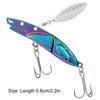 Metal Blade Fishing Lures 360 Degree Rotating Sequins Lures Reflective Spinner Spoon Hard Bait for Saltwater Freshwater