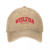 wesleyan university  college font curved Baseball Cap GentleUnisex Hat Icon sun caps Luxury Brand Unisexs Caps Womens
