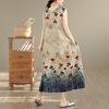 Sleeveless Plus Size Cotton Vintage Floral New In Dresses for Women Casual Loose Long Summer Dress
