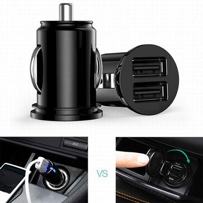 Autoladegerät Dual USB 2 Port Zigarettenanzünder 2.4A 5V USB Netzteil Schnellladung Auto Handy Ladegerät Für Alle Smartphones