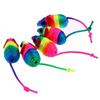 5Pcs Cat Toys Plush False Mouse Colorful Squeaker Sound Toy For Cats Kitten Bite Funny Playing
