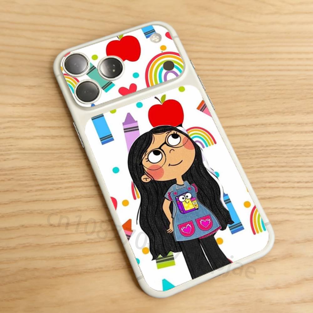 Cartoon Cute Girl For iPhone 17proMax/17pro Full Cover Decal Skin Wrap Colorful Rear Protective Sticker Film SJTZ-17PM
