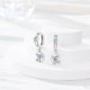 Original 925 Sterling Silver Stars Moon Earrings Women Zircon Ear Studs Sparkling Pave Hoop Earring Anniversary Jewelry Gift