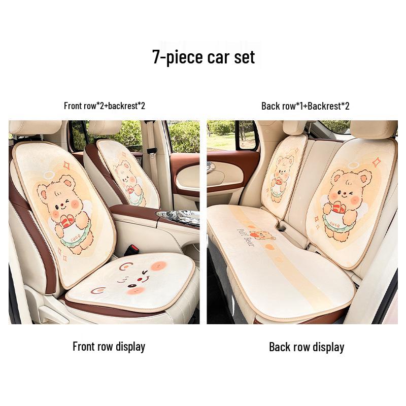 Cute Little Bear Car Seat Cushion - Universal, Comfortable, Four-Season Use