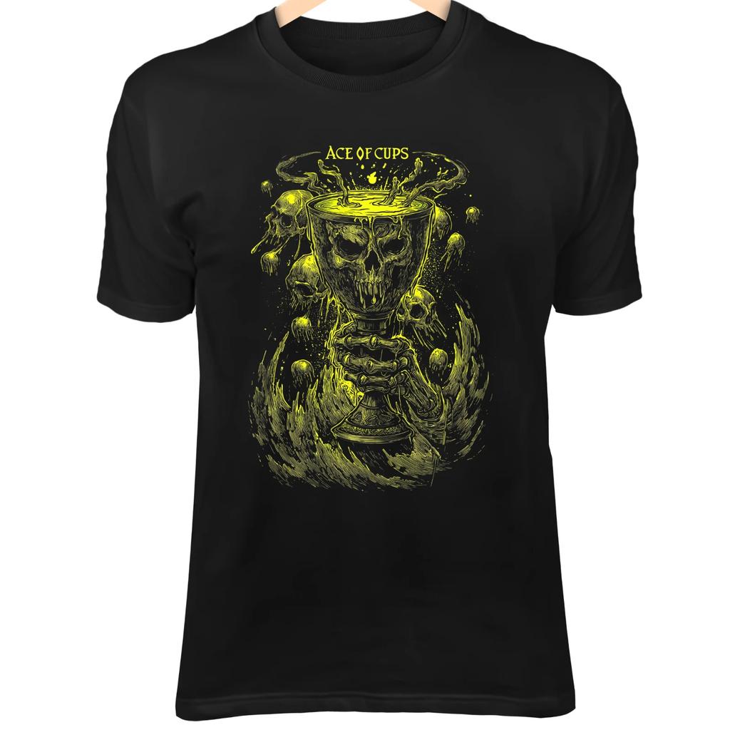Skull Tarot ACE OF CUPS Shirt - Skeleton Hand Holding Glowing Chalice