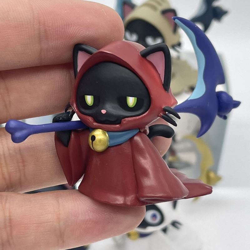 New Product In Stock Cat Blind Box Carrying Death Scythe Cute Figurine Desktop Ornament Birthday Surprise Gift For Girls