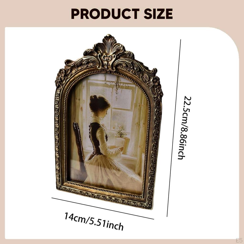 Antique Photo Decor Carved Resin European Tabletop and Wall Hanging Vintage Picture Frame for