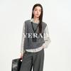 YERAD Women's Wool-Cashmere Blend Crewneck Vest