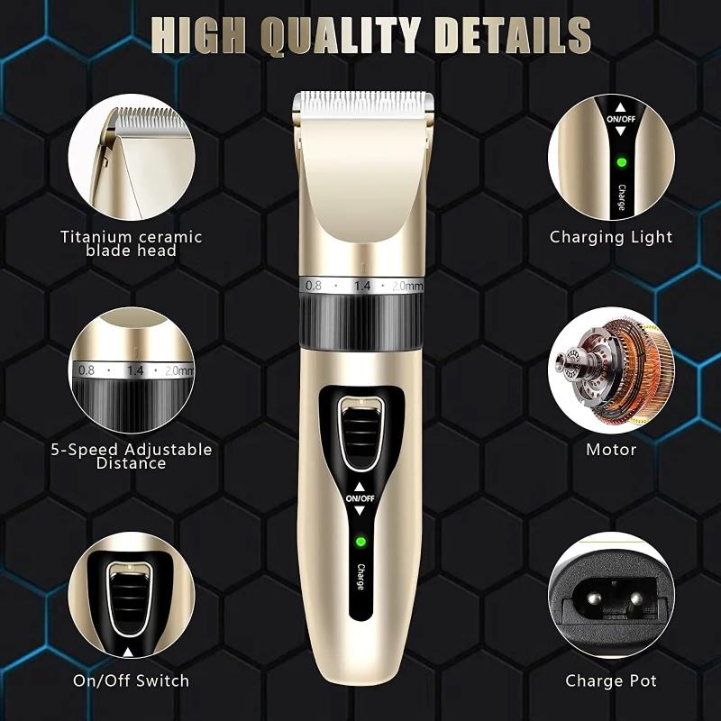 Pet Hair Cutting Machine Pets Dog Haircut Machine Puppy Kitten Cat Dog Accessories Rechargeable Hair Remover Cats Dogs Grooming