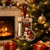 Decorative Money Clip for Gift Stocking Shaped Christmas Cash Ornament, Acrylic Holder Hanging Reusable Holiday Decor, Xmas Tree Tree, Party Supplies