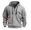 Spring and Autumn Men's Sweater Hoodie Zipper Multi-Pocket Pullover Men's Sports Casual Jacket