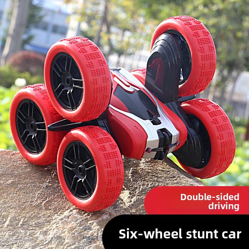 Wireless Remote Control Six-wheel Dump Truck, Six-wheel Drive, 360-degree Rotation, Double-sided Driving, Stunt Climbing, Off-road Vehicle with Lights