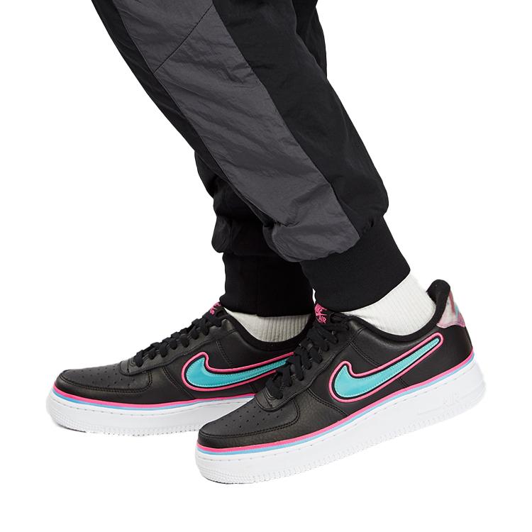 Nike Air Force 1 Low Sport Nba Black Blue Gale Laser Fuchsia AJ7748-002