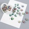 5/15/30pcs Resin Material Flower Pattern Large Hole Bead Decorative Bead Craft Bead DIY Bracelet Necklace Earrings Keychain Jewelry Accessories