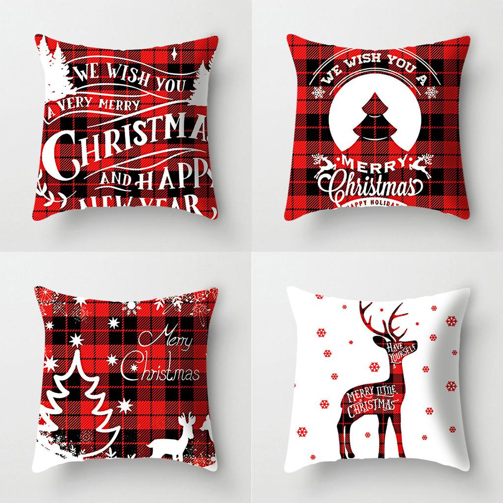Popular Christmas Pillowcases for Holidays Santa Claus Linen Home Decoration Pillowcases