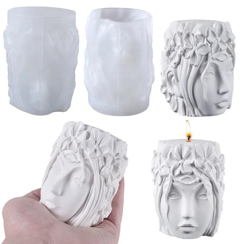 New Garland Goddess Avatar Candle Silicone Mold DIY 3D Beauty Body Plaster Ornament Mould Candle Making Kit Home Decor Gifts