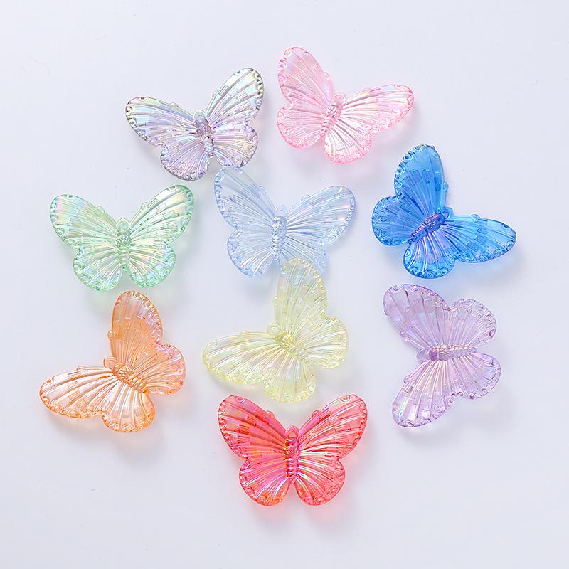 Iridescent 3D Butterfly Charms: Handmade DIY Phone Case and Hair Accessories
