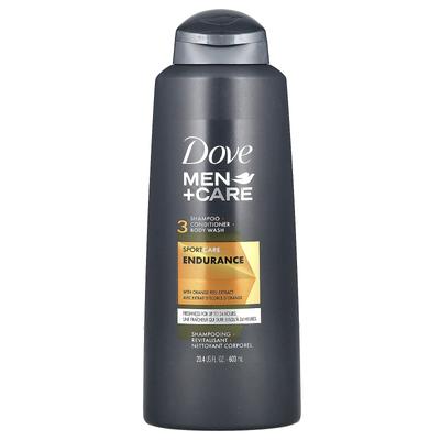 Dove, Men+Care, 3 In 1 Shampoo + Conditioner + Body Wash, SportCare, Enhancing Endurance, with Orange Peel Extract, 20.4 Fl Oz (603 Ml)