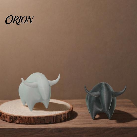 Escultura Decorativa para el Hogar Figura de Toro Impresa en 3D, Mini Estatua de Animal, Figuras Coleccionables Adorno de Escritorio para Estante, Hogar, Oficina, Escritorio