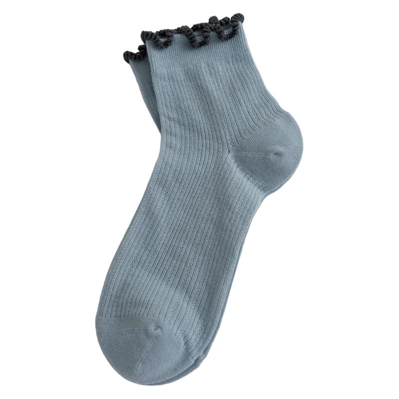 Spring Summer Cotton Ruffle Ankle Socks Lolita Girls Cute Kawaii Stockings Breathable Thin Loose Middle Tube Socks Japanese Sox