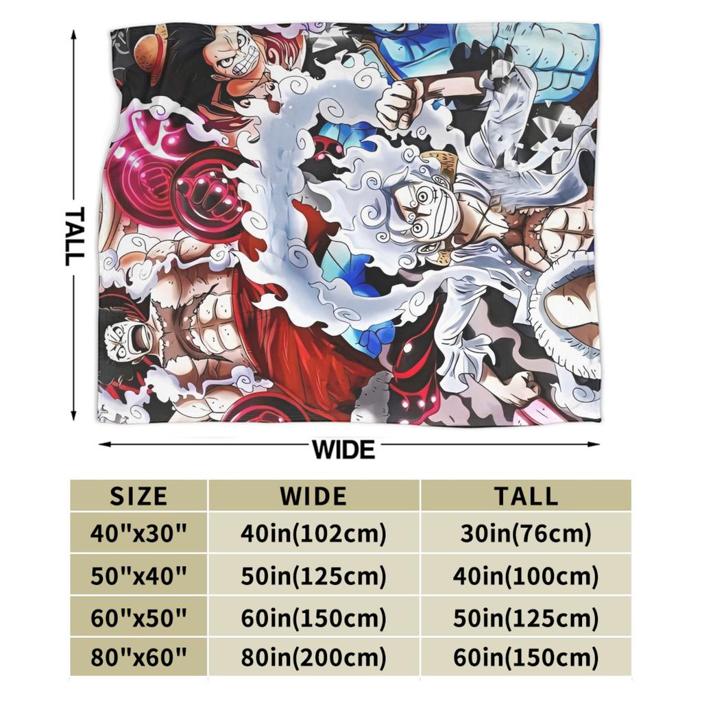 Luffy Blankets The Straw Hat Crew Flannel Awesome Warm Throw Blankets for Bed Sofa Decoration