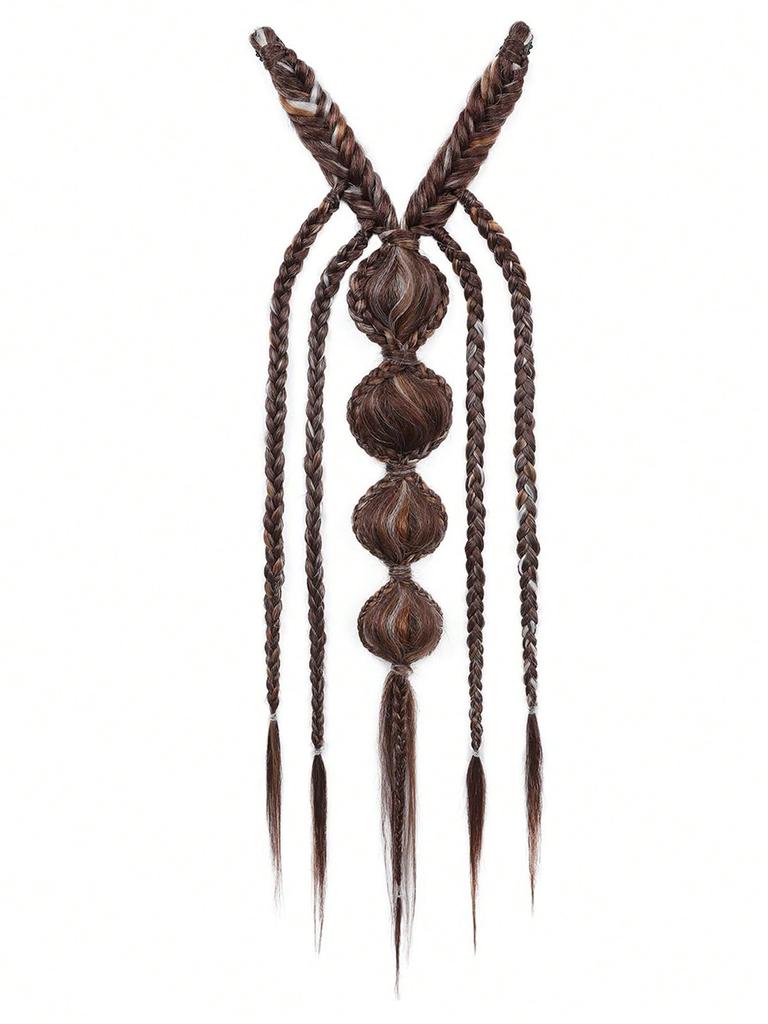 Clip-on Braided Hair Extensions - Bohemian-style Holiday Princess Braids