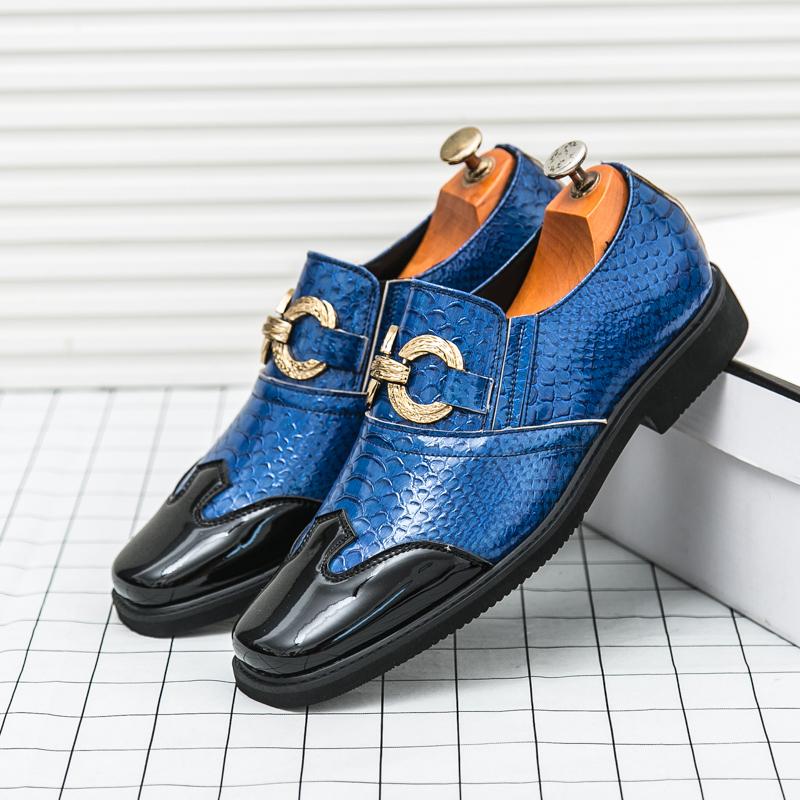 Men Casual Office Business Formal Oxford Thick Bottom Dress Shoes Men Gentleman Outdoor Patent Leather Wedding Shoes Fashion