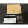 Good Condition PRADA Saffiano Bifold Wallet 1MV204 Beige Box/Card