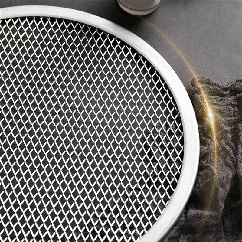 BHBD-2Pcs 9Inch Aluminum Seamless Rim Pizza Baking Screen - Perfect Crisp Enhanced Airflow 1