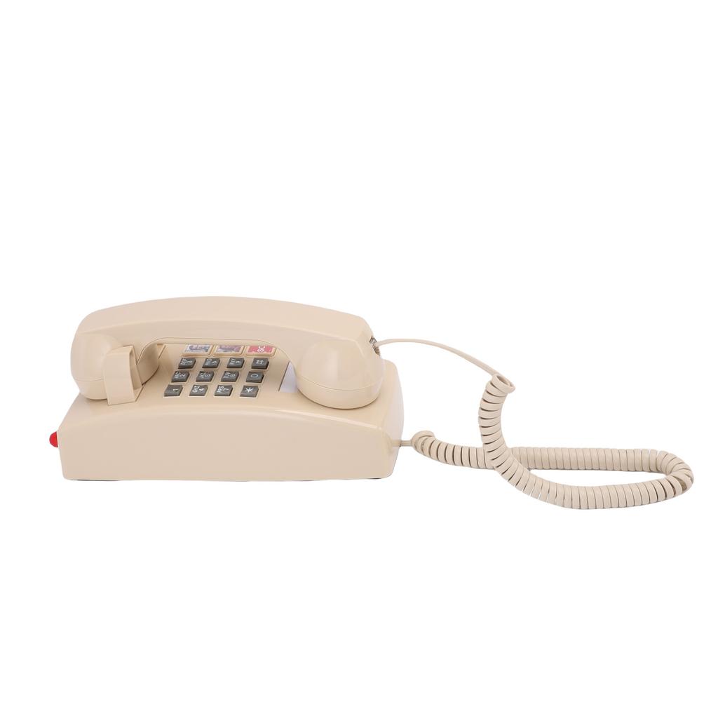 Retro Wall Phone Easy To Use 3 Levels Volume Wall Mounted Landline Telephone for Home Desk