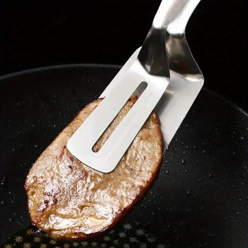 Velká nerezová lopata 304 se steakovou sponou a zesílenou grilovací špachtlí na vaření ryb