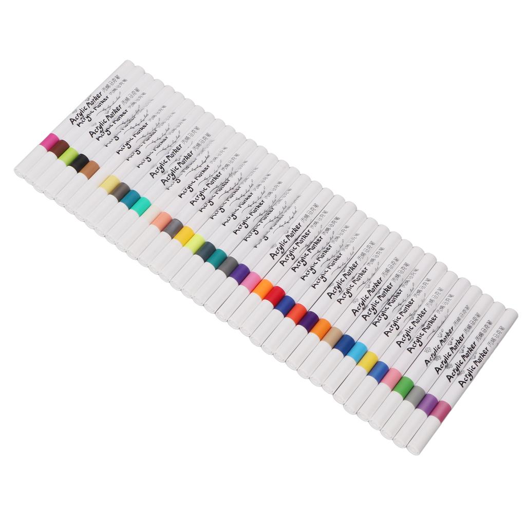36 Pcs Acrylic Paint Pen 36 Color Multipurpose DIY Painting Acrylic Paint Pen Markers for Glass Wood Stone Fabric