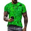 Lucky Grass Clovers 3D Graphic Tee Shirt Funny Pattern Designer  Tshirt Men Summer Fashion Casual Round Neck Short Sleeves Tee