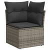 Vidaxl 9-Cz. Garden Furniture Set With Cushions, Grey, Poly Rattan