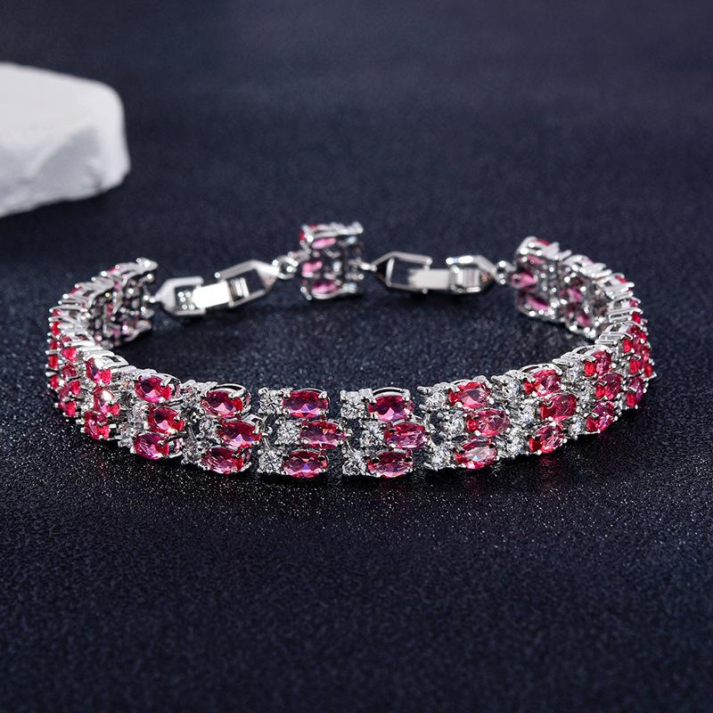 Wind Zircon Bracelet Copper Inlaid With Diamonds Jewelry Unisex Square Geometric Bracelet