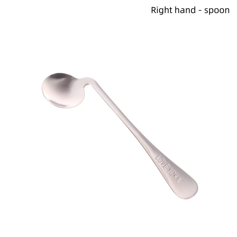 Utensil Curved Spoon Fork Self Feeding Reduce Wrist Pressure Reducer Wrist Pressure Utensil Angled For Elderly Patients